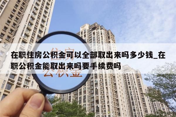 在职住房公积金可以全部取出来吗多少钱_在职公积金能取出来吗要手续费吗