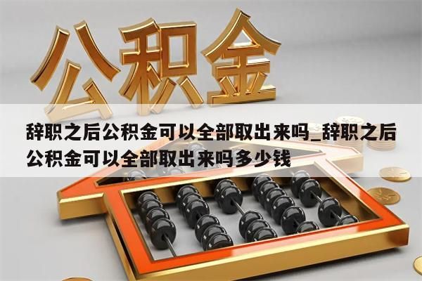 辞职之后公积金可以全部取出来吗_辞职之后公积金可以全部取出来吗多少钱