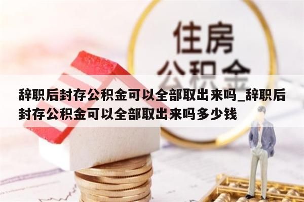 辞职后封存公积金可以全部取出来吗_辞职后封存公积金可以全部取出来吗多少钱