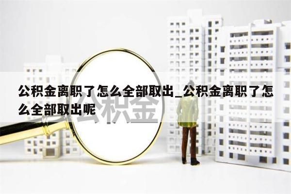 公积金离职了怎么全部取出_公积金离职了怎么全部取出呢