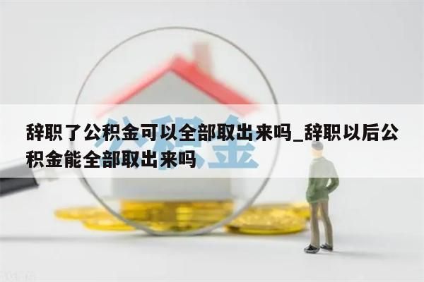 辞职了公积金可以全部取出来吗_辞职以后公积金能全部取出来吗